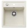 Image de BLANCO DALAGO 45-F SILGRANIT blanc doux, type de montage : affleurant, avec commande d'évacuation, meuble bas de 45 cm, grand volume pour une utilisation optimale, surface facile à nettoyer