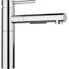 Image de BLANCO ALTA-S-F II Robinet de cuisine, en acier inoxydable, chromé, haute pression, avec tuyau extractible, pour montage devant une fenêtre, économe en eau, 4,5 x 23,2 x 22,6 cm