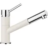 Image de BLANCO Kano-S Robinet de cuisine en blanc doux/chromé | basse pression | Avec tuyau extractible | Clapet anti-retour | Cartouche en céramique | Qualité de l'eau garantie et économie d'eau