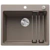 Image de BLANCO ETAGON 6-F, SILGRANIT tartufo, type d'encastrement : affleurant, avec commande de ventilation, avec accessoires, meuble bas de 60 cm, concept de système bien pensé avec rails ETAGON polyvalents