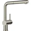 Image de BLANCO LINUS-S Robinet de cuisine en satin platine haute pression avec tuyau extractible Clapet anti-retour Cartouche en céramique Qualité de l'eau garantie et économie d'eau