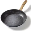 Image de STONELINE Back to Nature Poêle à Frire 28 cm, Made in Germany, adaptée à l'Induction, Revêtement Antiadhésif avec de vraies particules de pierre, Cuire sans Huile ni Graisse