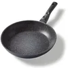 Image de STONELINE Flex Poêle à Frire 28 cm, Poignée Amovible, adaptée à l'Induction, Revêtement Antiadhésif avec de vraies particules de pierre, Cuire sans Huile ni Graisse