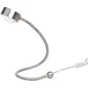 Image de LIGHTME Lampe à poser Powerlens Snake, couleur titane, bras flexible