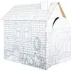 Image de small foot Maison de jeu "Ferme" en carton, à colorier avec crayons gras, de couleur, feutres, age 3 +, 10015, Blanc