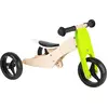 Image de small foot Trotteur Trike 2 en 1 en Bois Vert avec siège réglable et pneus en Caoutchouc - 11255
