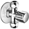 Image de Schell Robinet d'angle COMFORT G 1/2 AGxG 3/8 AG, avec 2 sorties, chromé