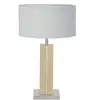 Image de HerzBlut Dana lampe table chêne nat. blanche 56 cm
