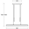 Image de HerzBlut Suspension LED Leonora, 85 cm, bois, intensité variable