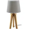 Image de HerzBlut Elli lampe à poser, chêne huilé/taupe