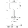 Image de HerzBlut Lampe à poser Titos, bois, blanc, hauteur 43 cm, E27