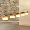 Image de HerzBlut Suspension LED Estelle, chêne cendré huilé, à 6 lampes