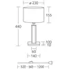 Image de HerzBlut Lampe à poser Karl K, ronde, bois, blanc, 44 cm, E27
