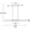 Image de HerzBlut Suspension LED Lana del nero, bois, intensité variable