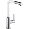 Image de Kludi 408519375 L-INE S Robinet d'évier de Cuisine, Chrome/Blanc Mat