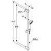 Image de Kludi 6864205-00 Logo 1S Kit de douche avec barre murale en métal Chromé 955 mm