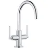 Image de Kludi Robinet d'évier de cuisine avec bec fixe Nova Fonte Puristic-201180515 Gris