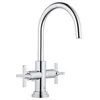 Image de Kludi 201180520 Classic-201180520 Robinet d'évier de cuisine avec bec fixe Nova Fonte Classic-chrome 21180520 Gris