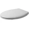 Image de Duravit Bambi 0065700000 Siège de Toilette Soft Close Charnières en Acier Inoxydable Blanc