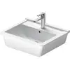 Image de Duravit Lavabo encastré Starck 3 56x46,5 cm, EB v ob, avec HL, ÜL, HLB, blanc