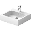 Image de Duravit Vero 50cm, Blanc, avec trop-Plein, avec Table à Trous de coulée, 1 Trou de coulée, Coloris: Blanc avec Wondergliss - 04525000001
