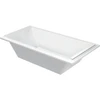 Image de Duravit Baignoire rectangulaire Starck 200x100x46cm, EB-Vers., 2 RS, m MA, blanche
