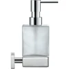 Image de Duravit Distributeur de savon Karree 7x12,4 cm, mural, verre blanc mat, chrome