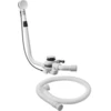 Image de Duravit Garniture vidage/débordement Quadroval d 5,2 cm, avec bonde, version longue, chrome