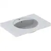 Image de Geberit Lavabo Preciosa 80x55 cm, blanc, mitigeur, trop-plein, tablette