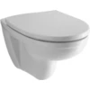 Image de Geberit Abattant WC Felino blanc, avec couvercle, charnières chromées, avec frein de chute