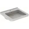 Image de Geberit Lavabo Renova Comfort 60x55 cm, sans barrière, avec robinet, avec trop-plein, blanc