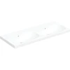 Image de Geberit Double vasque Acanto 120x48,2 cm, avec trop-plein, sans robinet, blanc K-Tect