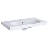 Image de Geberit Acanto Lave-Mains Compact 500632, avec Trou pour Robinet, avec trop-Plein, 750x420mm, Coloris: Blanc, avec KeraTect - 500.632.01.8