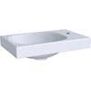 Image de Geberit Lavabo Acanto 40x25cm, asym., sans trop-plein, robinetterie droite, blanc