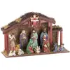 Image de Pearl Grande crèche de Noël avec 11 Figurines en Porcelaine et LED