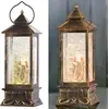 Image de infactory Lanterne LED sans Fil à Neige tourbillonnante et Père Noël