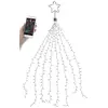 Image de Guirlande lumineuse effet cascade pour sapin de Noël, 320 LED, avec bluetooth & application [Lunartec]