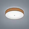 Image de Helestra Plafonnier Bora Nickel mat, abat-jour chintz Mocca 30 W - 2800 K - 3300 lumens