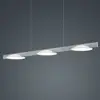 Image de Helestra Pole suspension LED à 3 lampes nickel