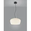 Image de Suspension Veda, E27, IP20, noir anodiséverre blanc
