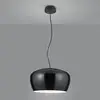 Image de Helestra Veda suspension en verre opale, noire