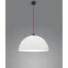 Image de Helestra Suspension DORO, Ø 50 cm, IP20, E27, baldaquin noir, câble rouge, abat-jour blanc