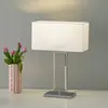 Image de Lampe à poser Helestra Enna 2, hauteur 53 cm, E14, blanc, textile