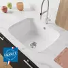 Image de Évier à encastrer en céramique blanc mat 1 bac, L.55 x P.44 cm, Villeroy & Boch Subway