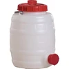 Image de Bidon rond 10 l PE blanc 1 anse de transport D. ouv. de remplissage 120 mm GRAF