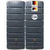 Image de 4rain Kit de réservoir mural slim 1000 l Graphite Grey 2 x Slim 500 litres avec connecteur