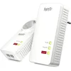 Image de AVM Fritz Powerline 1260E/1220E WLAN Set (point d'accès WLAN, idéal pour le streaming multimédia ou les connexions NAS, 1200 Mbit / s, version en langue allemande) Blanc