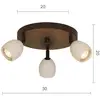 Image de Menzel Provence mat plafonnier à 3 lampes rond