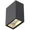 Image de SLV Applique en saillie QUAD 1/Éclairage pour murs; allées; entrées; spot à LED d'extérieur; lampe en saillie d'extérieur; lampe de jardin/IP44 3000K 4;6W 80lm anthracite 120 degrés