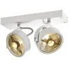 Image de SLV Plafonnier ou applique murale en saillie KALU/Éclairage mural et plafonnier d'intérieur; applique double; lampe en saillie; lampe en saillie murale; projecteur plafond / GU10 75W blanc